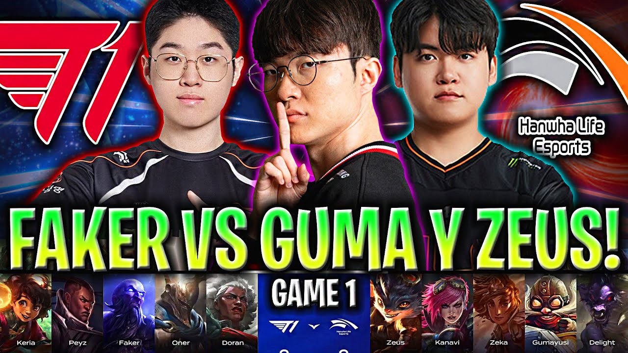 FAKER se ENFRENTA a GUMAYUSI y ZEUS!😱 | T1 vs HLE Game 1 LCK CUP 2026 en ESPAÑOL