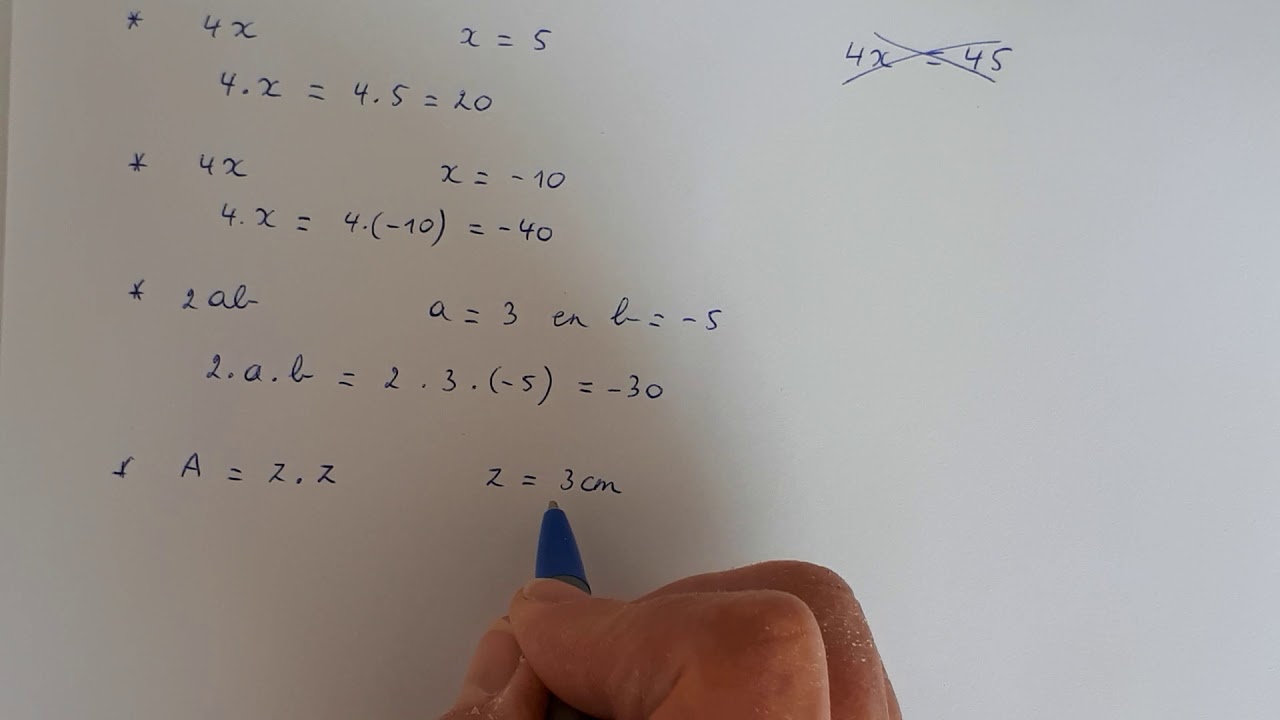 Getalwaarde van een eenterm en een veelterm