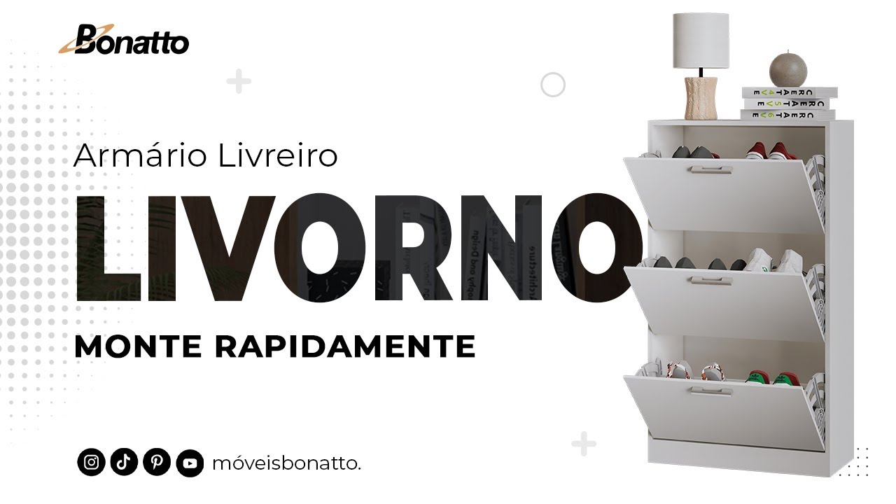Como montar Sapateira Livorno - Móveis Bonatto