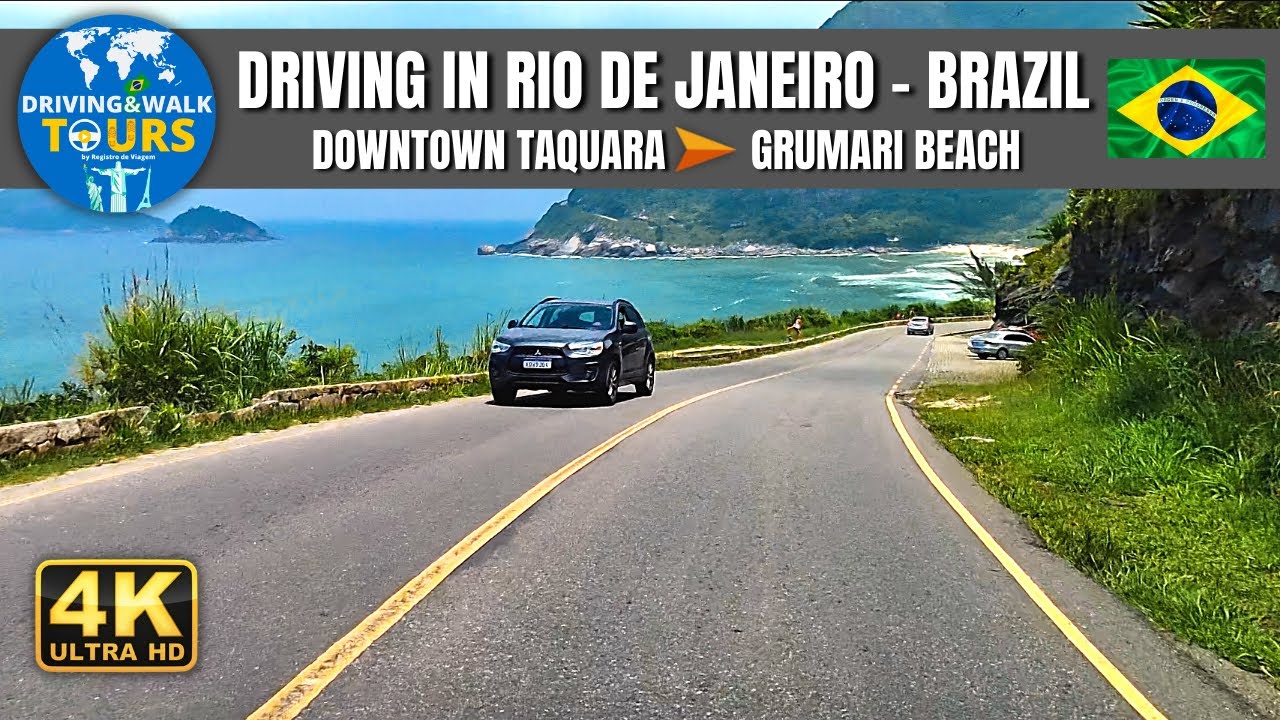【4K】Driving in Rio de Janeiro -  From Downtown Taquara to Grumari Beach | D&W Tours