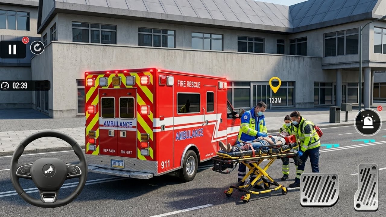 Ambulance City Rescue Simulator🚑–Ambulance Simulator 3D Rescue Games🚨| Android Gameplay (Part 2)