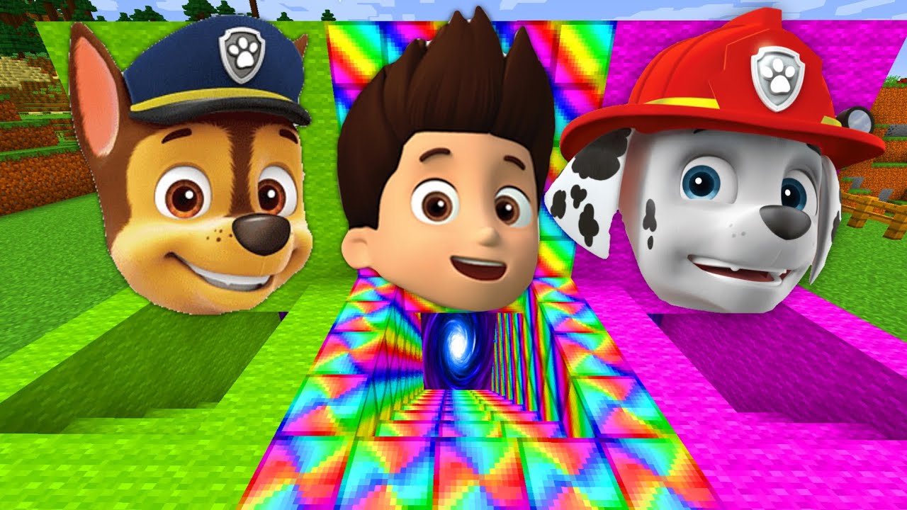 CHOOSE THE RIGHT SECRET TUNNEL OF PAW PATROL in MINECRAFT!