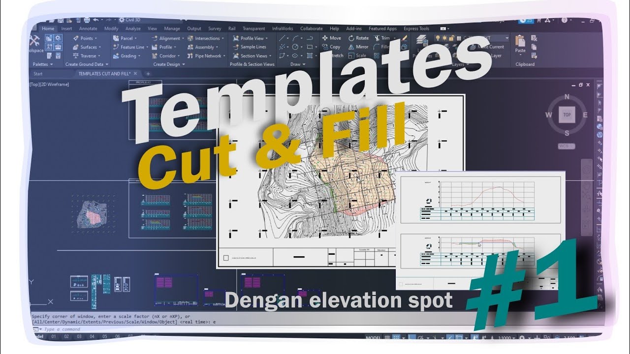 Templates Pekerjaan Cut and Fill part 1 dari 3 |Autocad civil3d