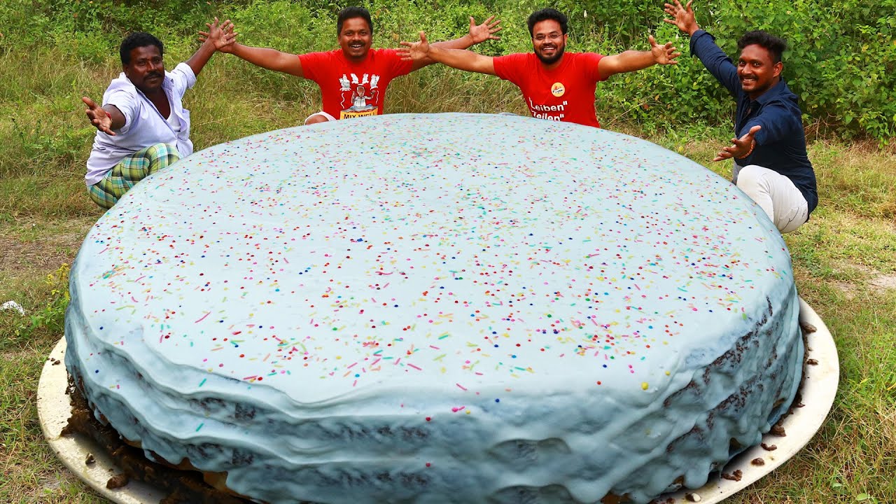 Giant Vanilla Sponge Cake Recipe | Cotton Sponge Cake By Grandpa Kitchen