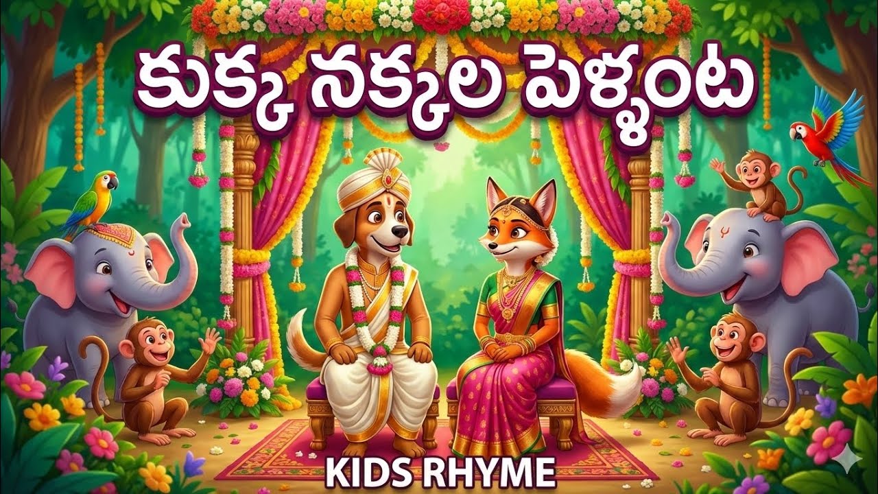 కుక్క నక్కల పెళ్ళంట | Kukka Nakkala Pellanta Telugu Rhymes | Kids Songs | Learn More Easy || rhymes 