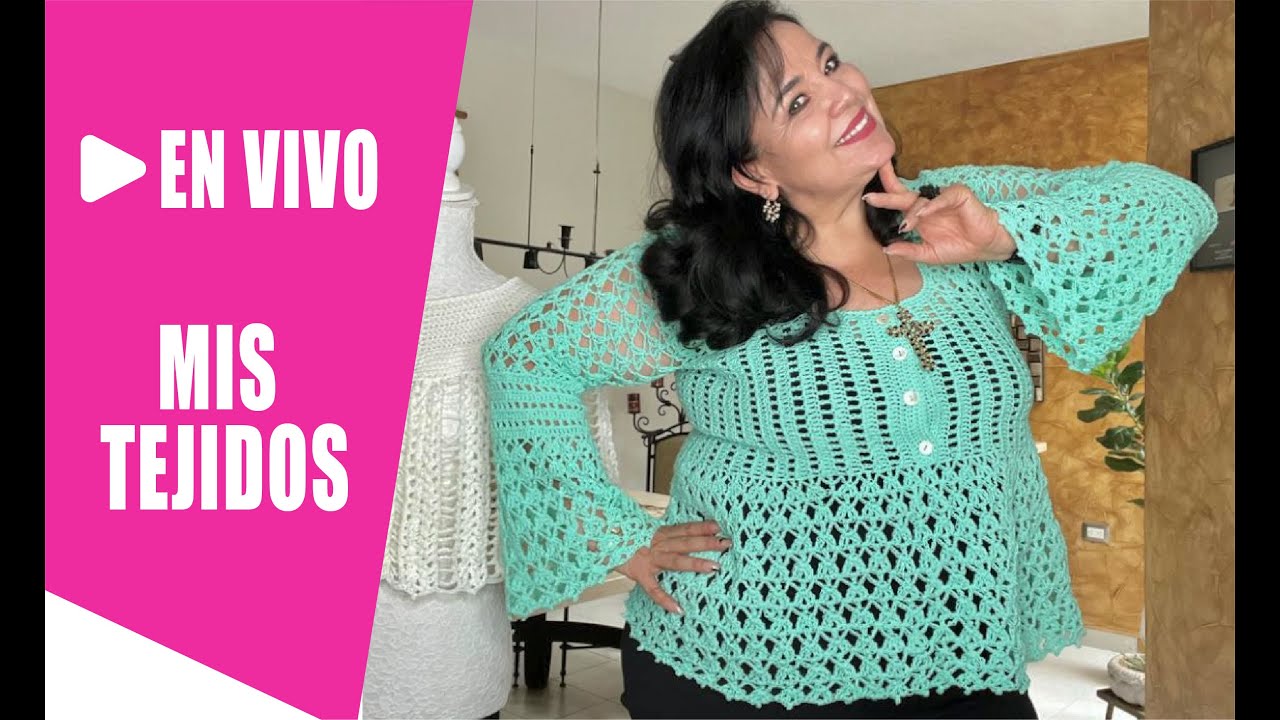 TE ENSEÑO MIS TEJIDOS NUEVOS | TOTALMENTE EN VIVO 💥 💥 Yo Tejo con LAURA CEPEDA