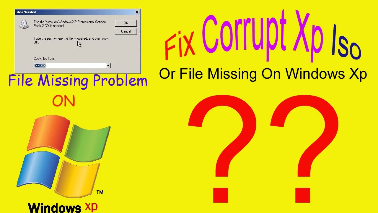 Xp Installation File Missing Problem Solution । Asms File Missing Fixed । Corrupt Iso Windows Xp Fix