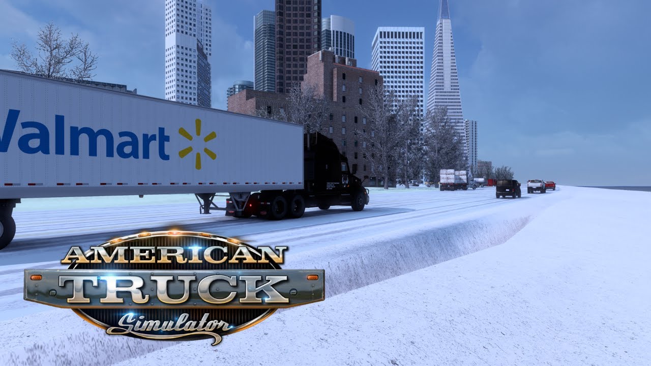 TRUCK DRIVER PLAYS AMERICAN TRUCK SIMULATOR| WINTER MOD|GRAND JUNCTION, CO TO MONTROSE, CO.