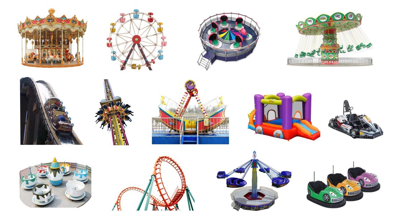 Types of Carnival Rides | Learn Carnival Rides In English | Types of Rides In Amusement Park