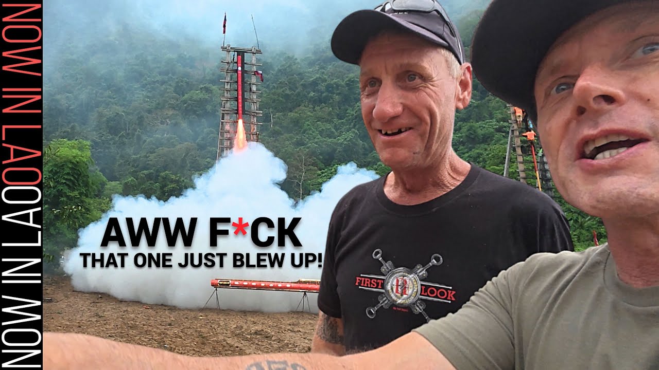 LARGEST HOMEMADE ROCKETS in S.E.Asia! Vang Vieng Rocket festival Laos 2025
