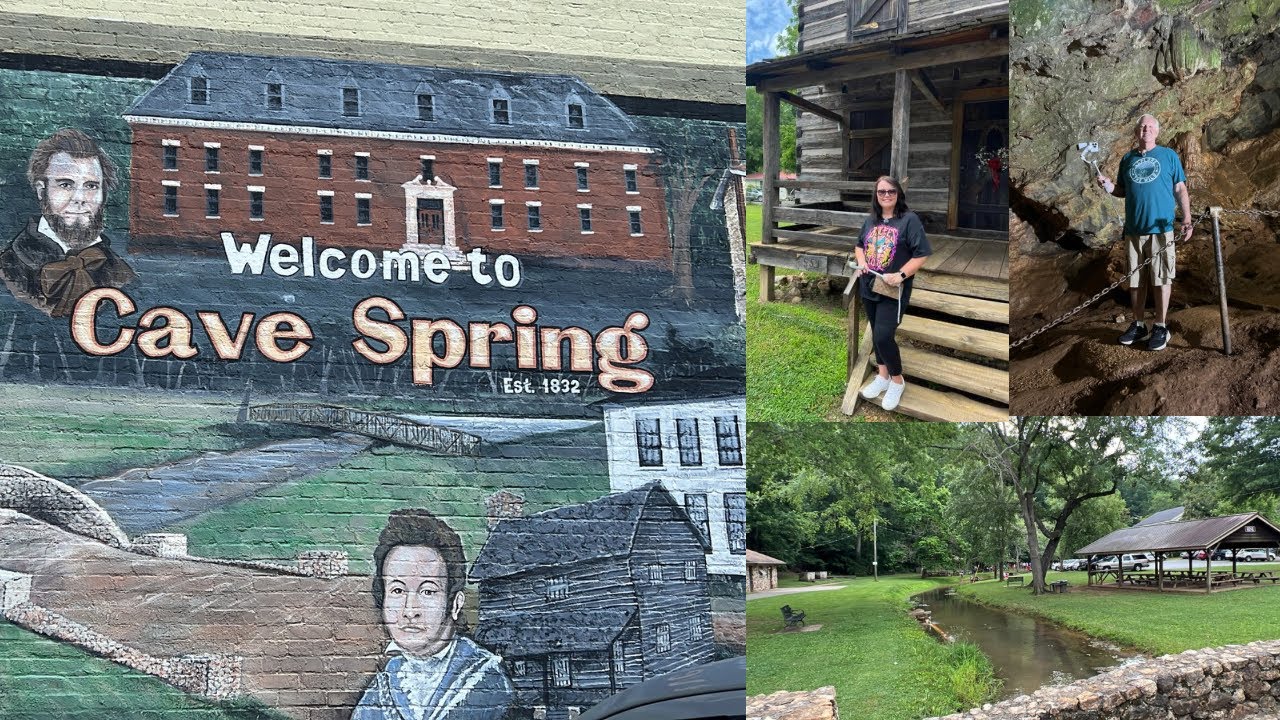 Cave Spring Georgia - Exploring Cave, Tasting Spring Water - Walking around Downtown - Fun Fun Day!
