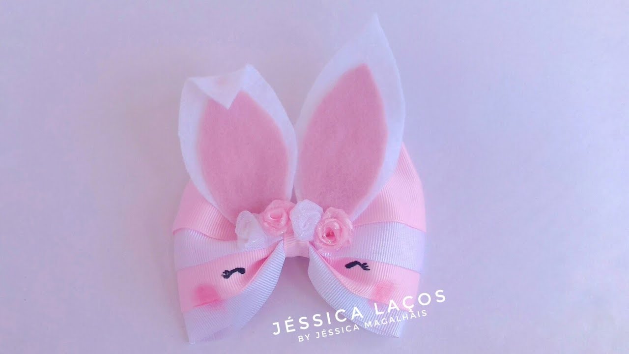 DIY Laço Coelhinho  Bunny Tie Банни галстук Lazo Conejito