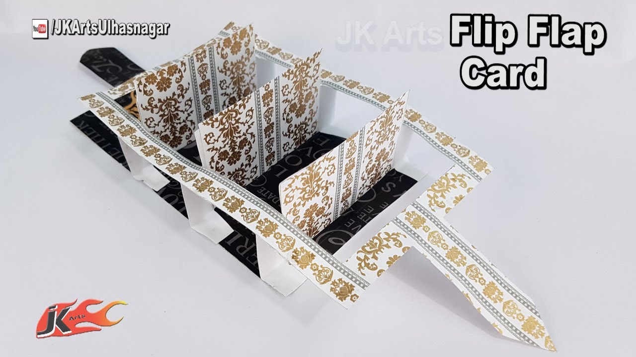 Flip Flap Card Tutorial | How to Make Card for Scrapbook pages | JK Arts 1254