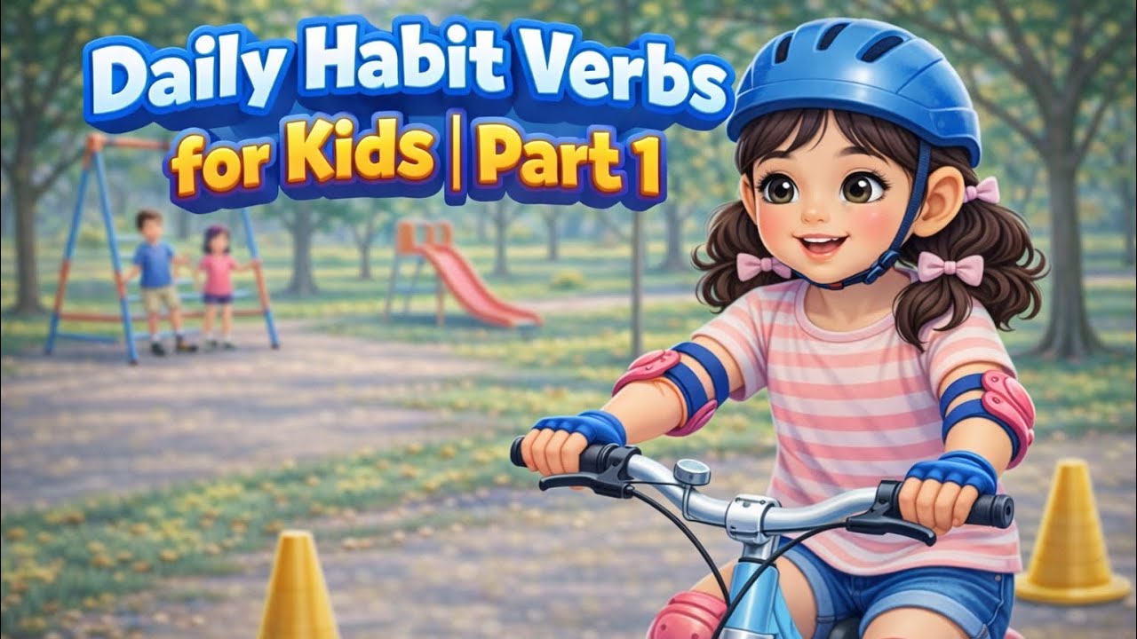 50 Daily Habit Verbs for Kids | Part 1 | Learn English with Aarushi