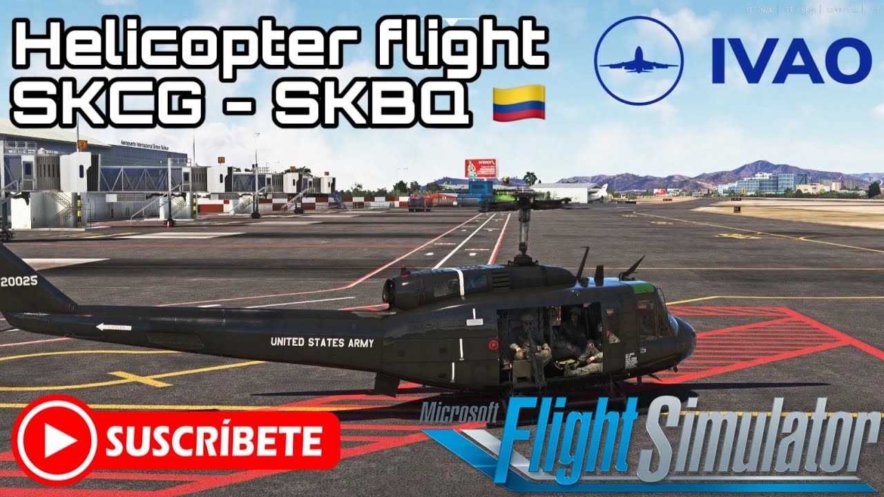 ¡IMPRESIONANTE! 🚁 Volando la Costa Caribe Colombiana | SKCG a SKBQ en Helicóptero | MSFS2020 🌊🇨🇴