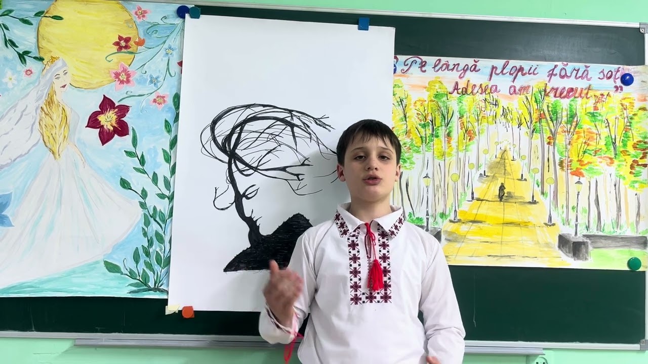 Solovei Maxim, elev în clasa a V-a. Poezia ,,Lacul” de Mihai Eminescu 