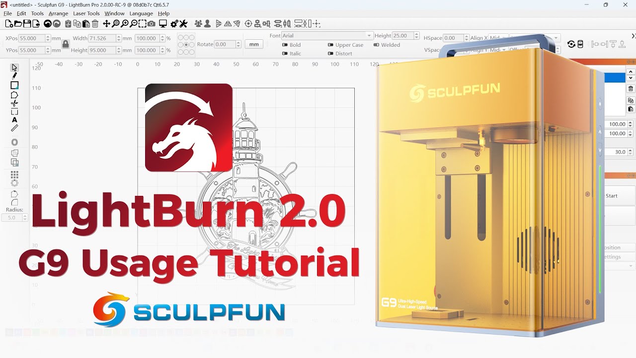 Sculpfun Tutorial - How to use Sculpfun G9 with Lightburn 2.0