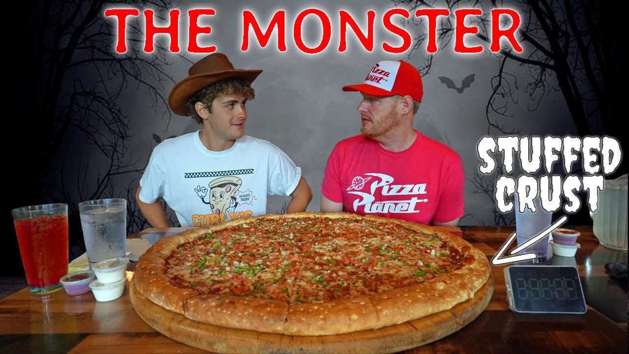 GIANT MONSTER STUFFED CRUST PIZZA - THE ULTIMATE PIZZA CHALLENGE!