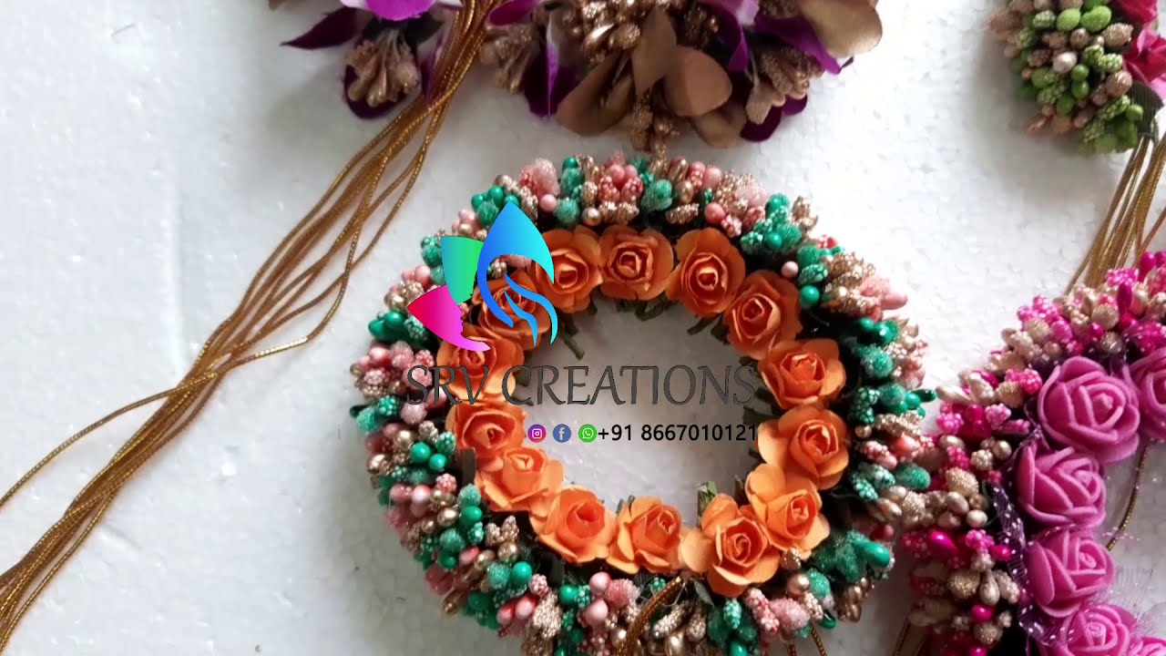 artificial flower hair accessories customized by srv creations  / orders what's app us-8667010121