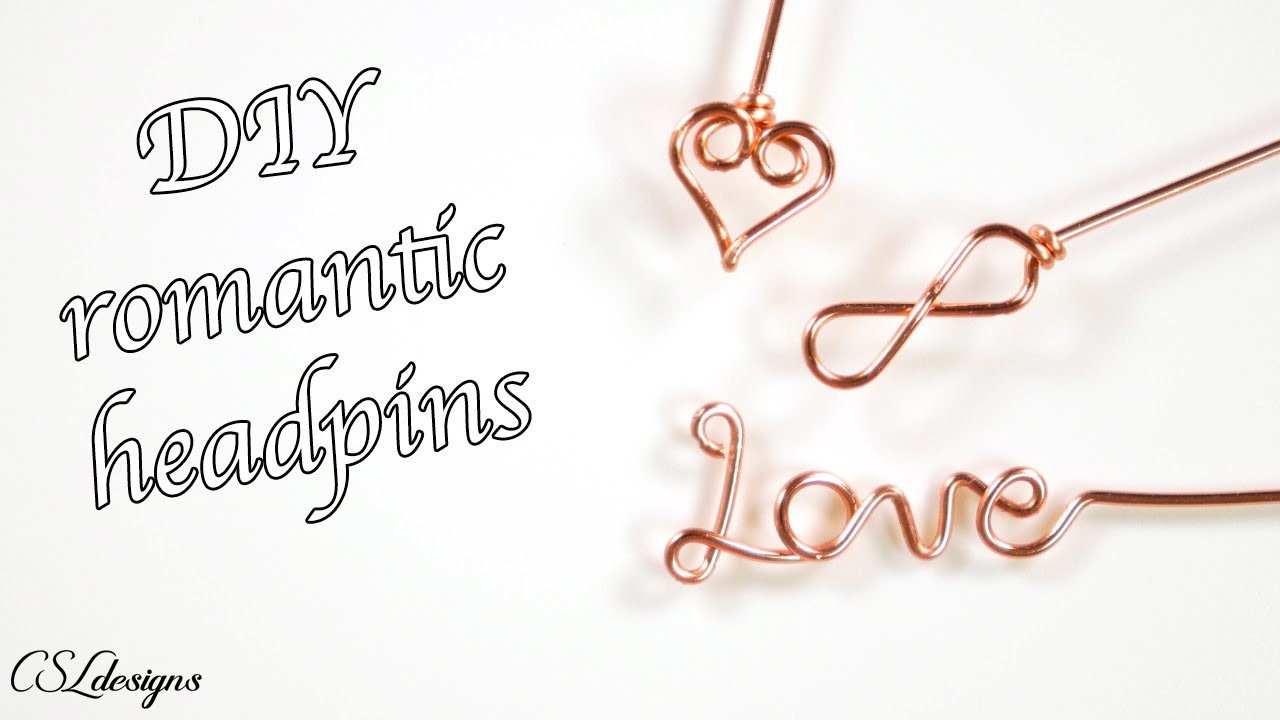 DIY romantic themed headpins