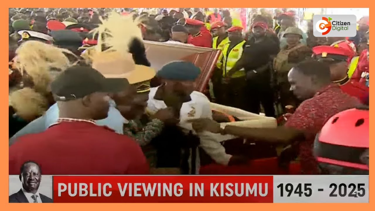 Luo elders pay their respect to Raila Odinga at Jomo Kenyatta Stadium in Kisumu