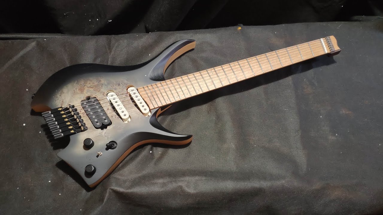 Обзор сборки мультимензурной семиструнной электрогитары NK-Guitars серый бёрст HSS номер 162