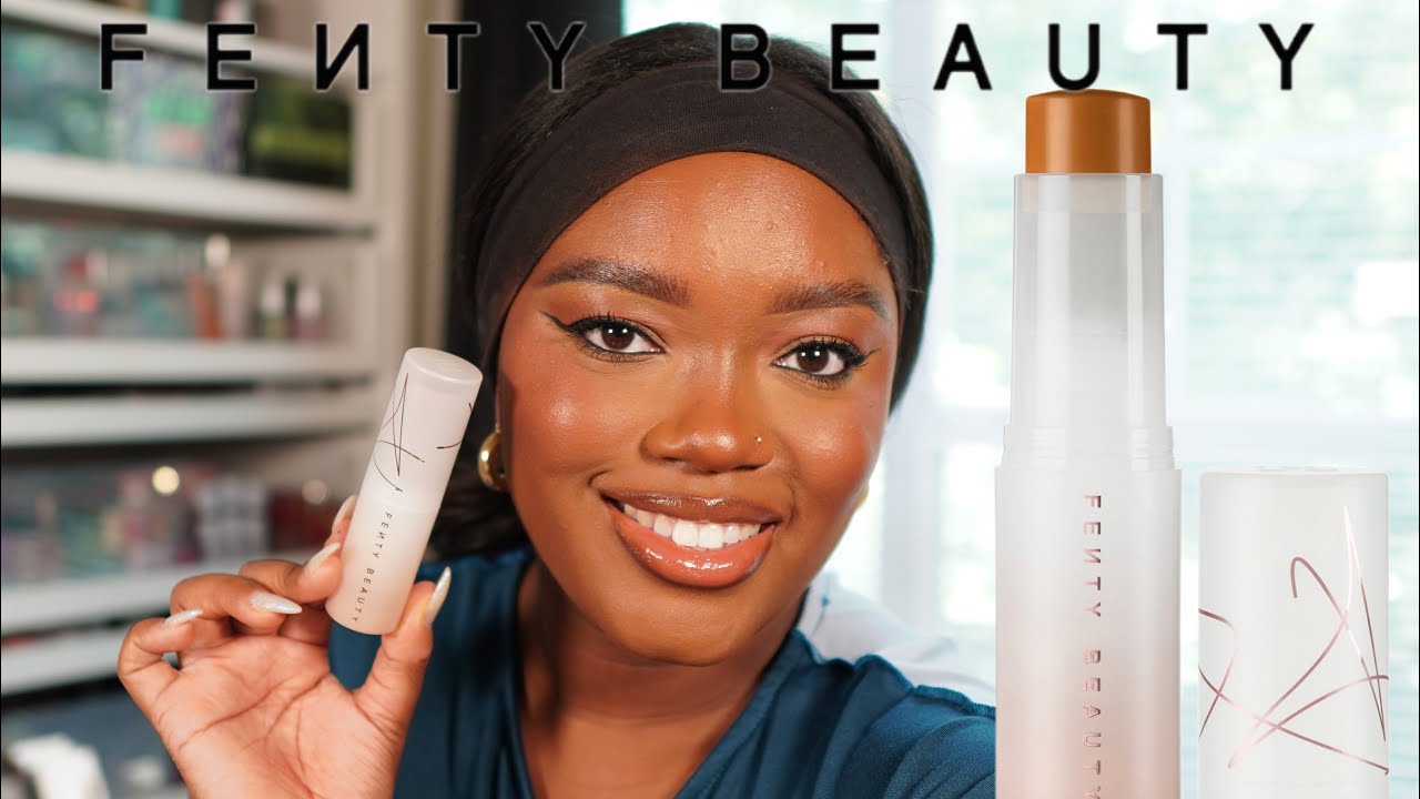 TRYING THE NEW FENTY BEAUTY EAZE DROP TINT STICK! + WEAR TEST!