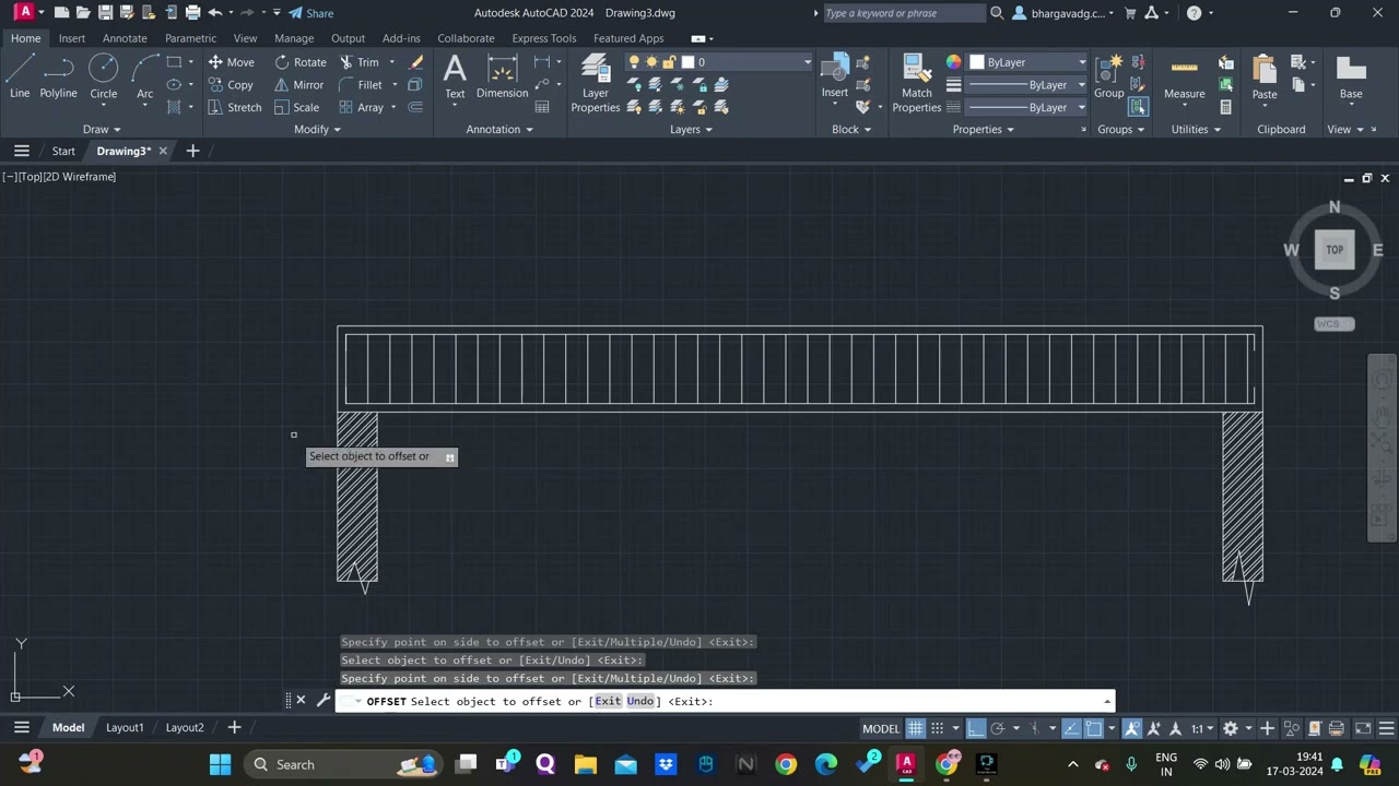 singly reinforced beam (autocad)