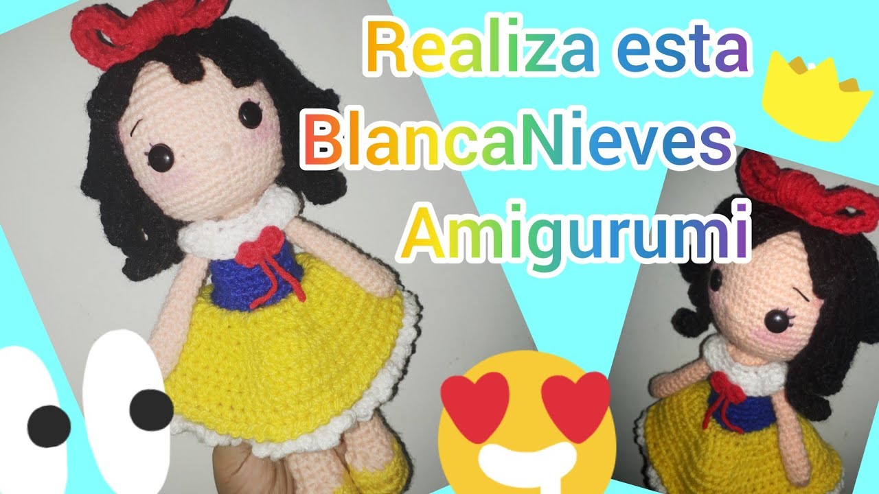 VESTIDO para MUÑECA Amigurumi paso a paso #BLANCANIEVES