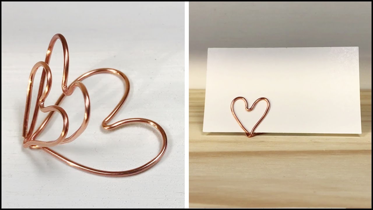 Wire Heart Photo Holder | DIY Place Card Holder | Making Wire Heart