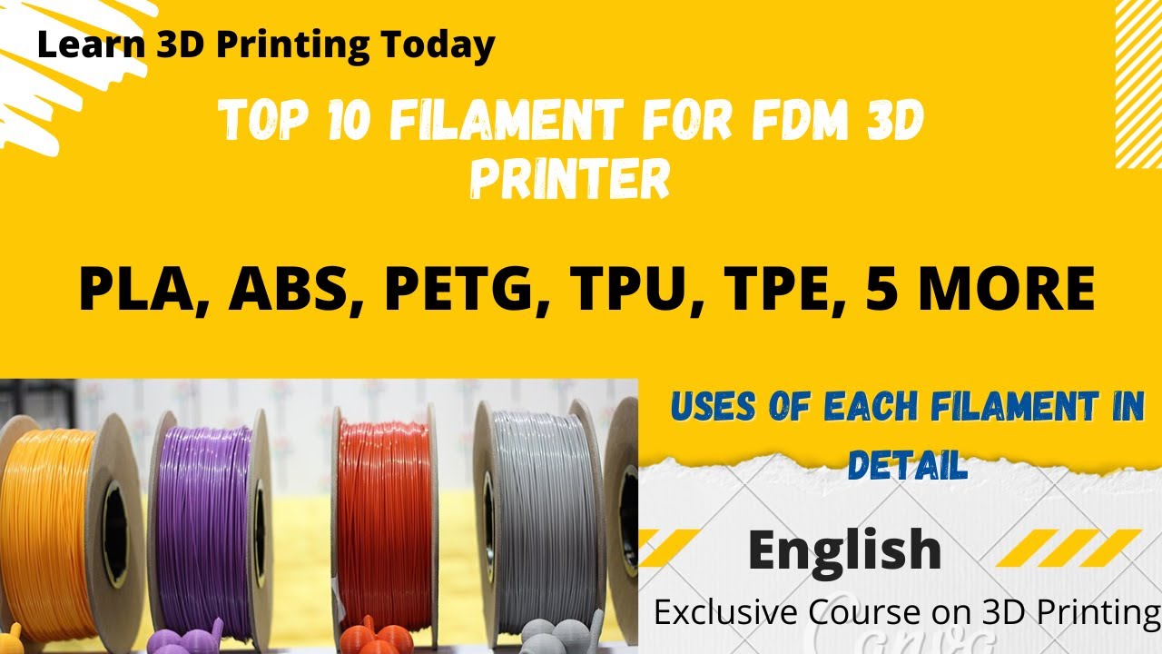 Типы нитей для FDM 3D-принтера / Объяснение всех различных нитей для 3D-печати!