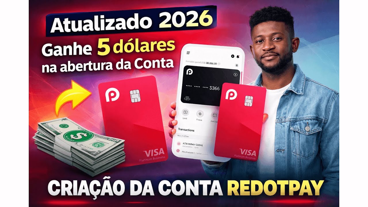 COMO CRIAR CONTA NA REDOTPAY EM 2026 E CARREGAR CARTÃO VISA (ATUALIZADO)
