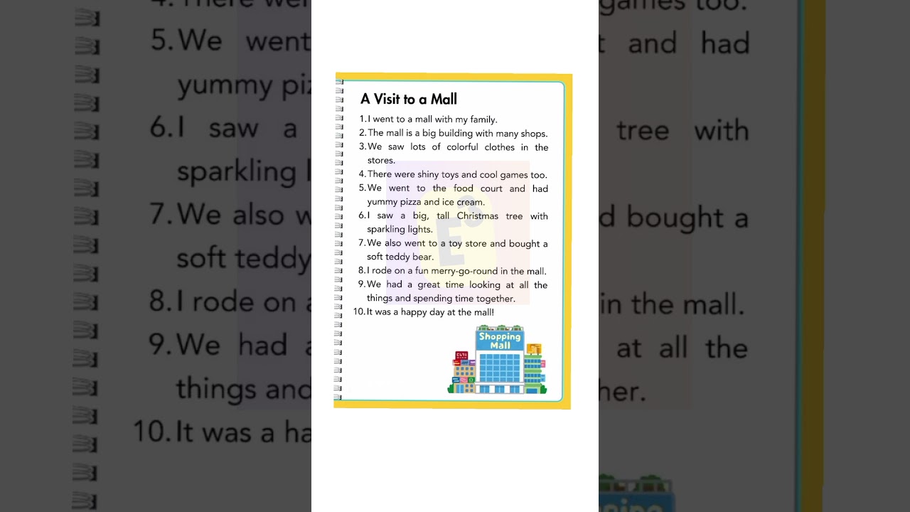 🔴Essay On A visit To A Shopping Mall | A visit to a market english essay | Write Essay On A market