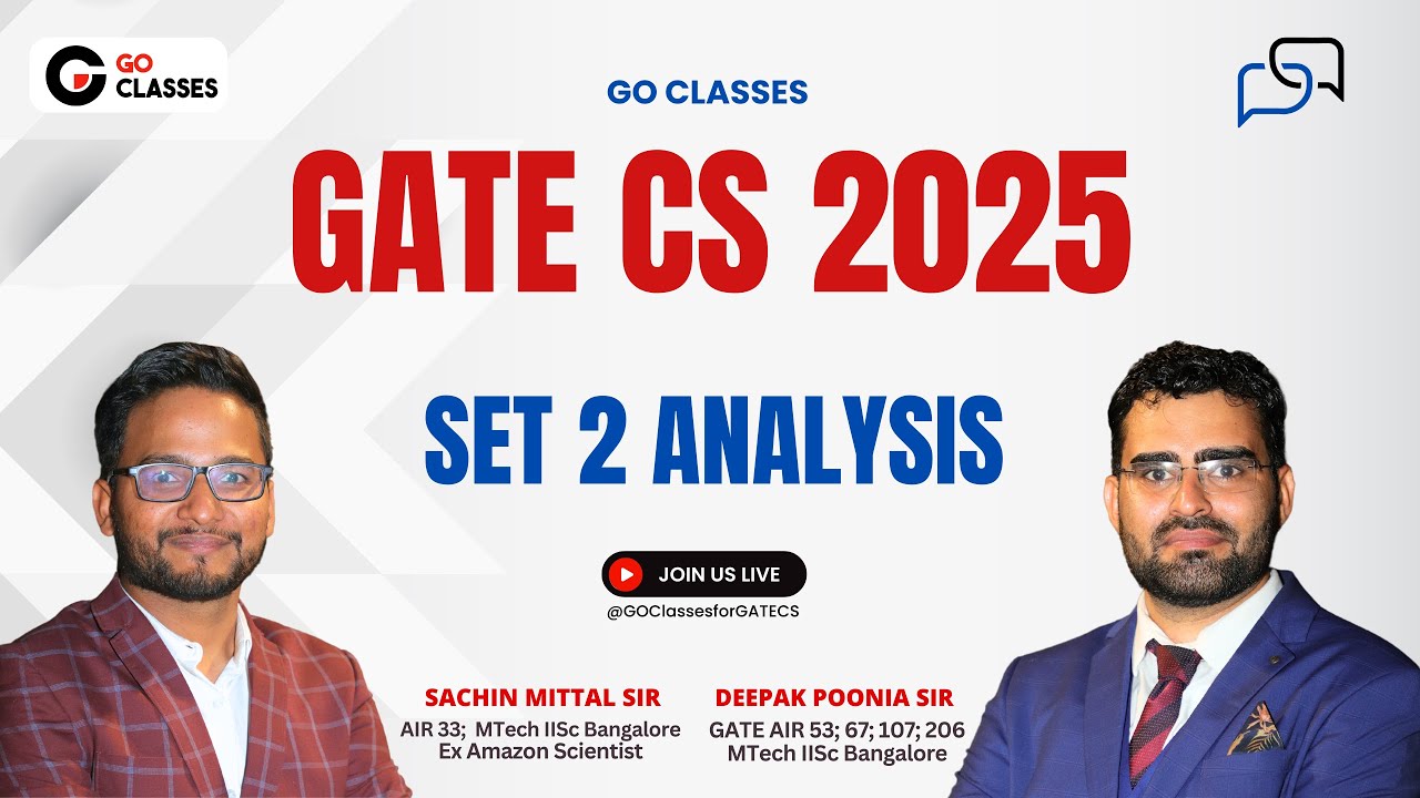 GATE CS 2025 Set-2 - Complete Analysis | Most Accurate & Reliable Analysis