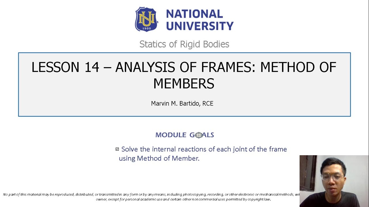 Statics of Rigid Bodies - Analysis of Structures: Method of Members