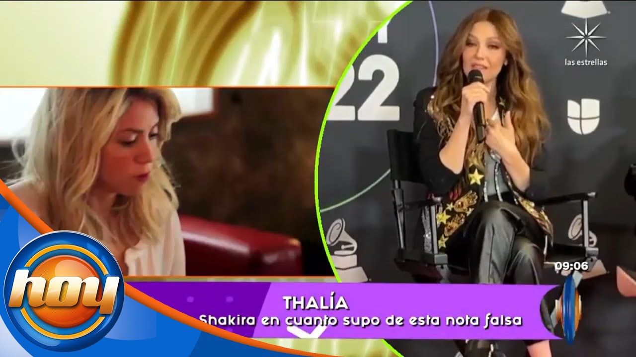 Thalía aclara supuesta ofensa en contra de Shakira | Programa hoy