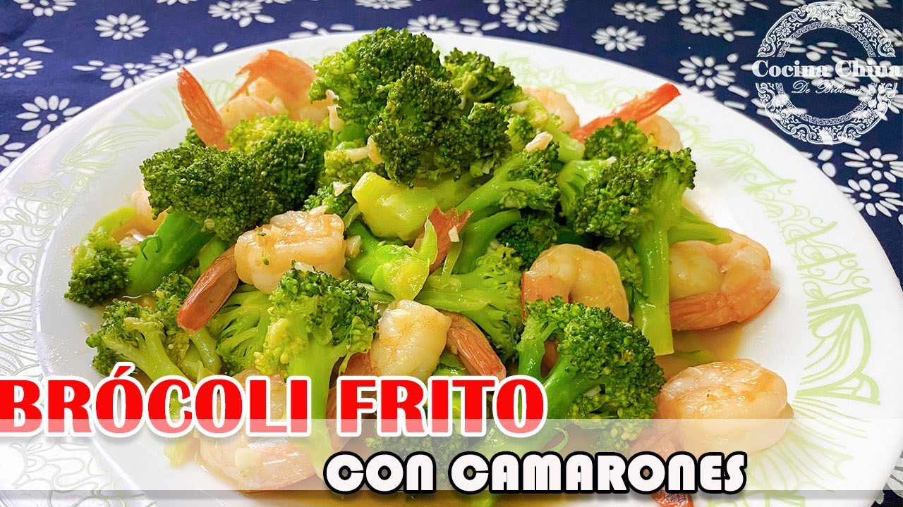 ¿Cómo puedes hacer deliciosa receta de brócoli y camarones? 【Receta Fácil】 Cocina China de Bibiana