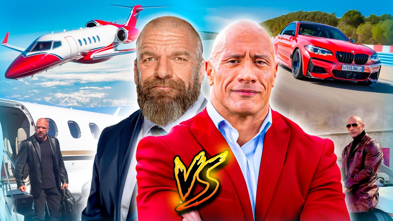 The Rock VS. Triple H: Who Is Richer? - Net Worth, Mansions, Private Jets!