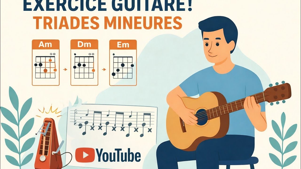 Cours de guitare #5 : Renversements de triade mineure. Comment faire une chanson avec un seul accord