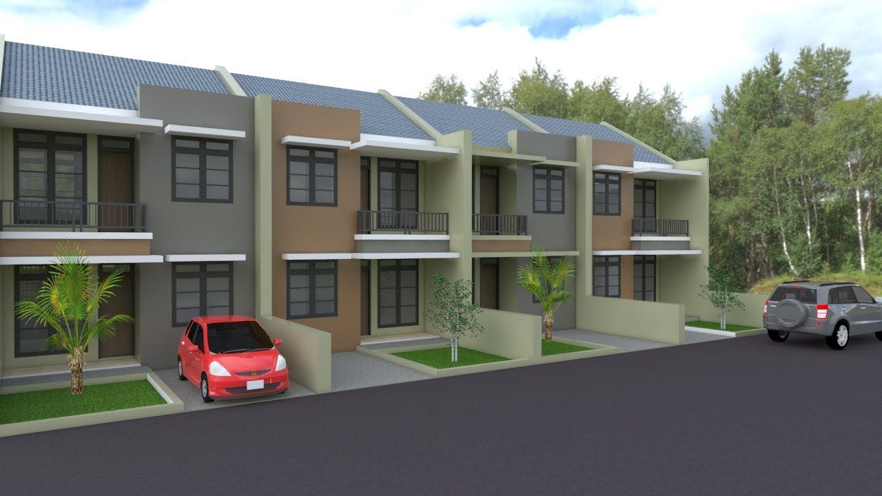 Sketchup house minimalis design and rendering