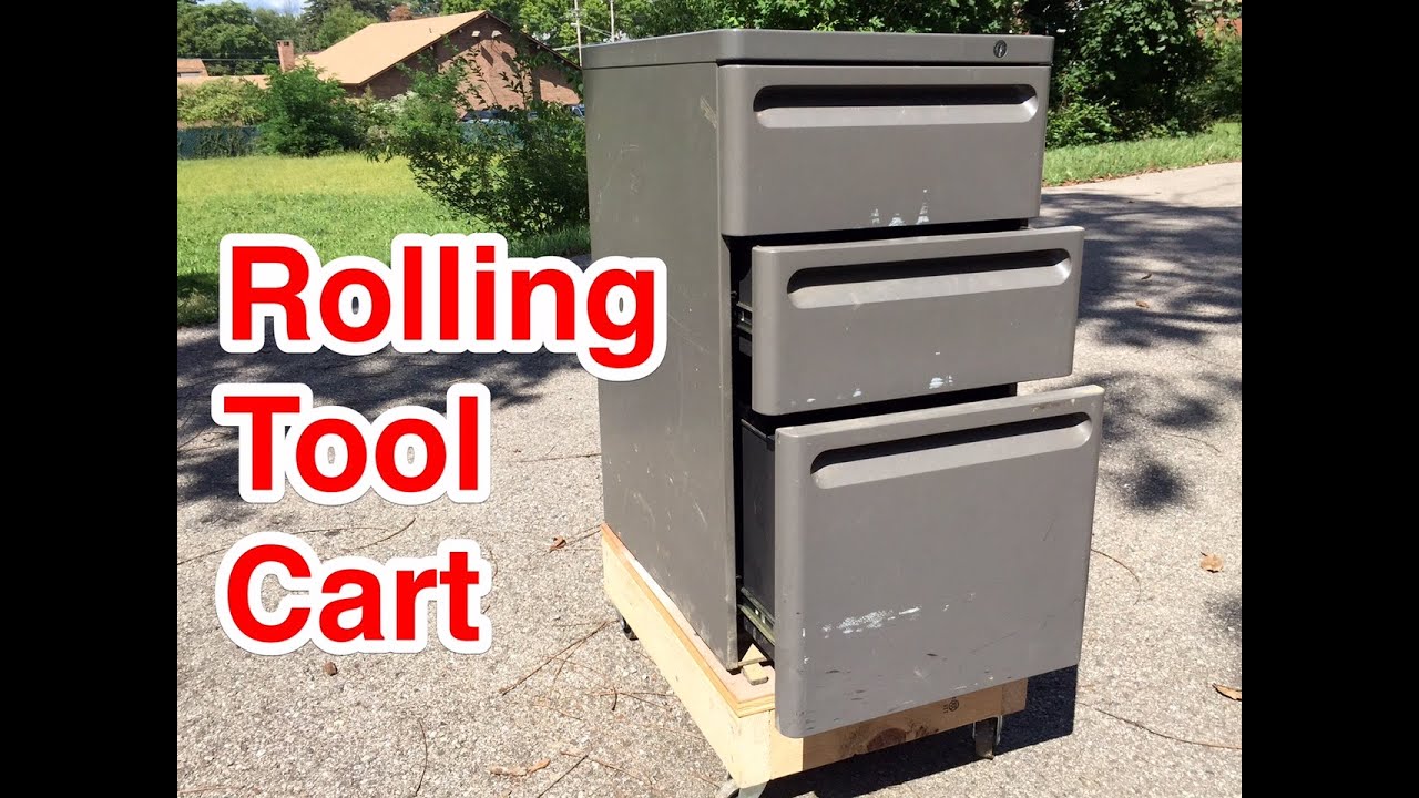 011 Rolling Tool Cart From Old Filing Cabinet