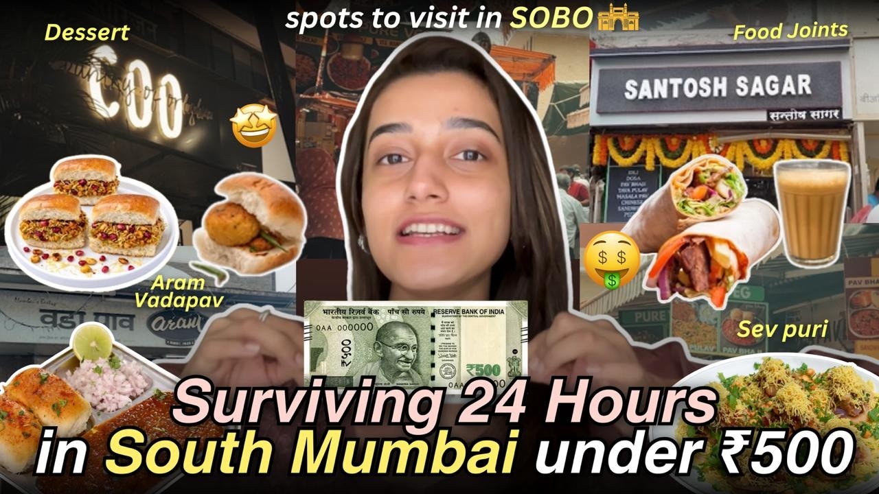 Eating All My Meals in South Mumbai Under ₹500 🍽️ | Budget Food Challenge | Aashi Adani