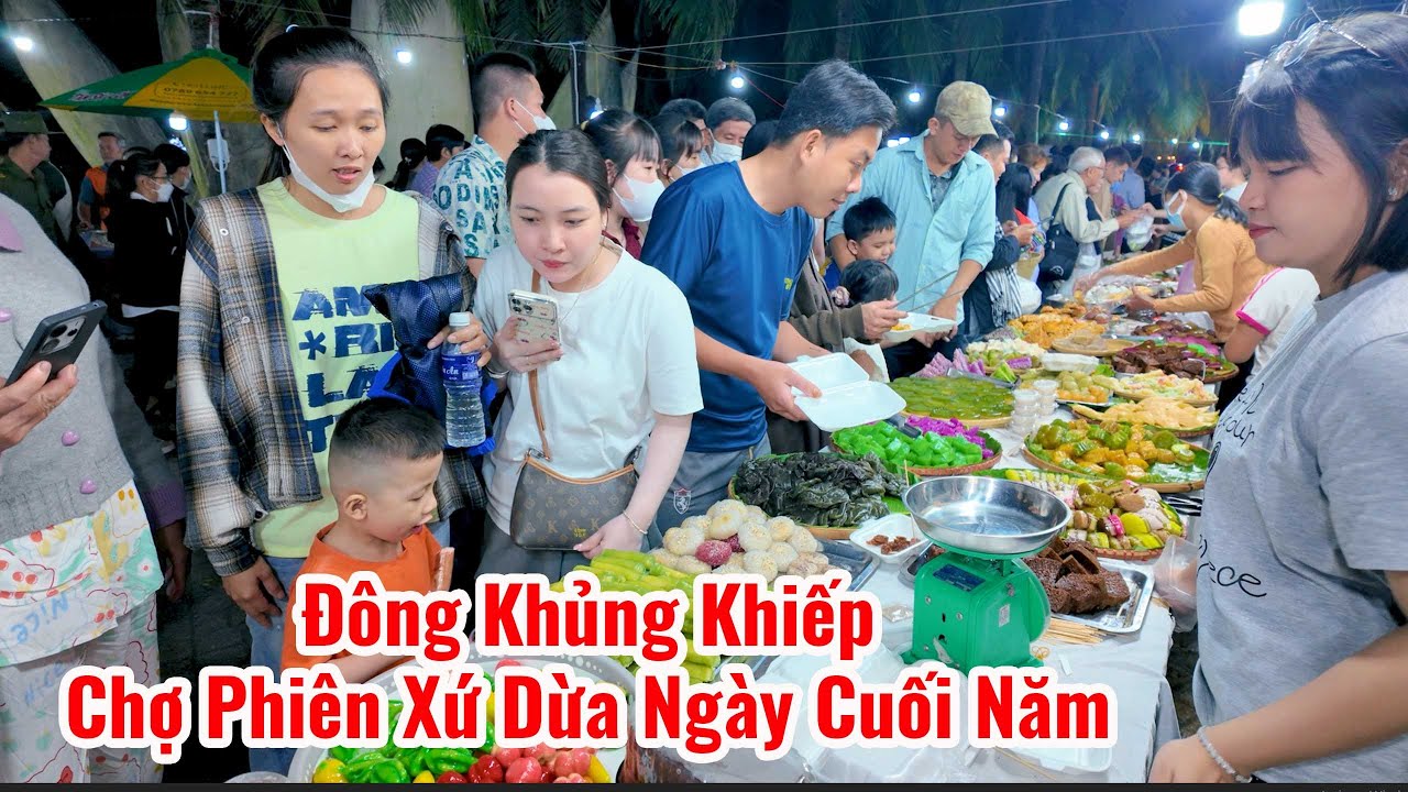 Đông khủng khiếp Chợ Phiên Xứ Dừa ngày cuối cùng năm 2025