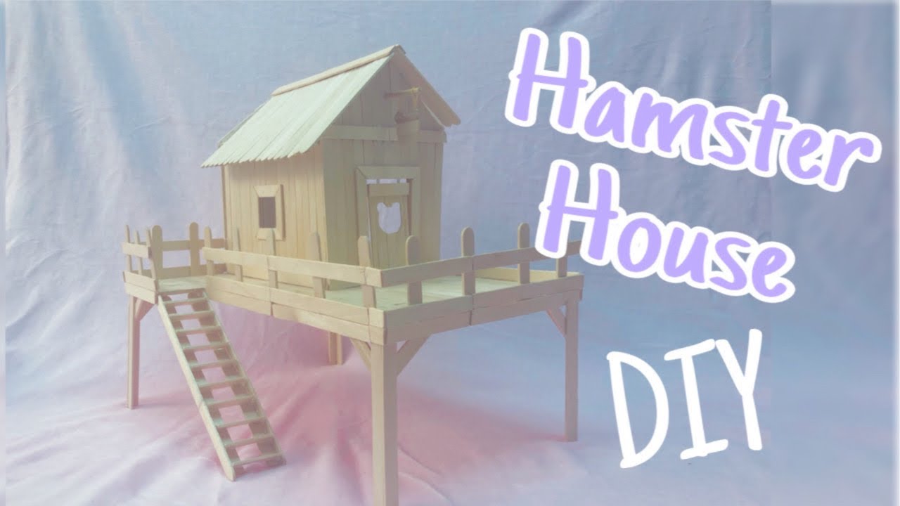 DIY CASITA de PALITOS para HAMSTER / Popsicle Stick House Hamster