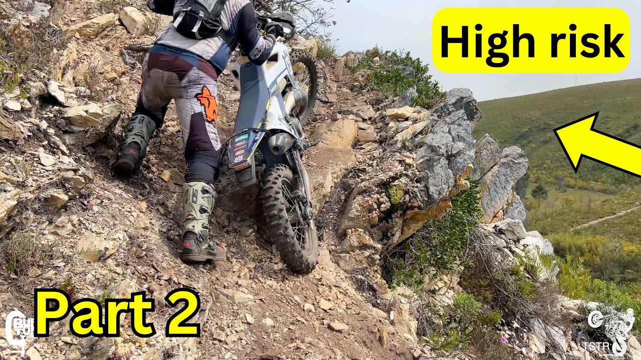 Husqvarna TE300 up a cliff, DON'T fall - I DIDN'T make it (Hard Enduro? South Africa)