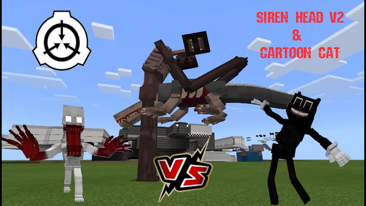 SCP Foundation VS Siren Head V2 & Cartoon Cat (Minecraft PE)