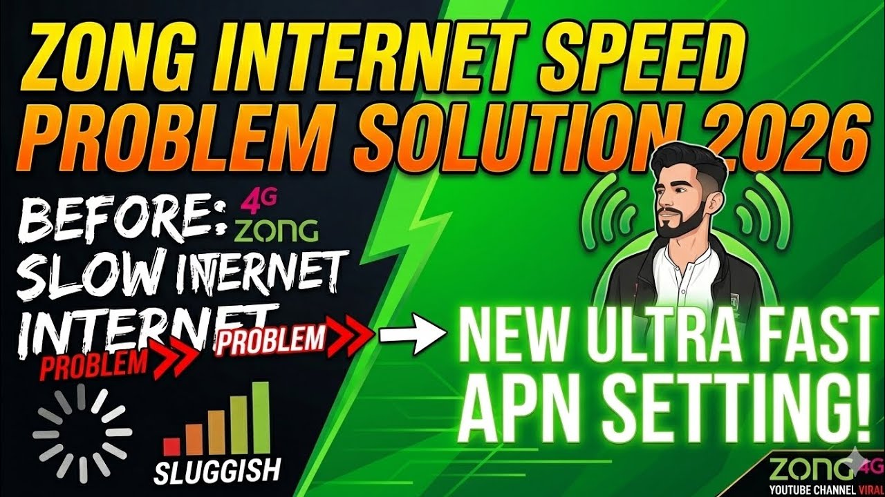 Zong Internet Speed Problem Solution 2026 &ndash; New Ultra Fast APN Setting #zong #viral #youtubeshorts 