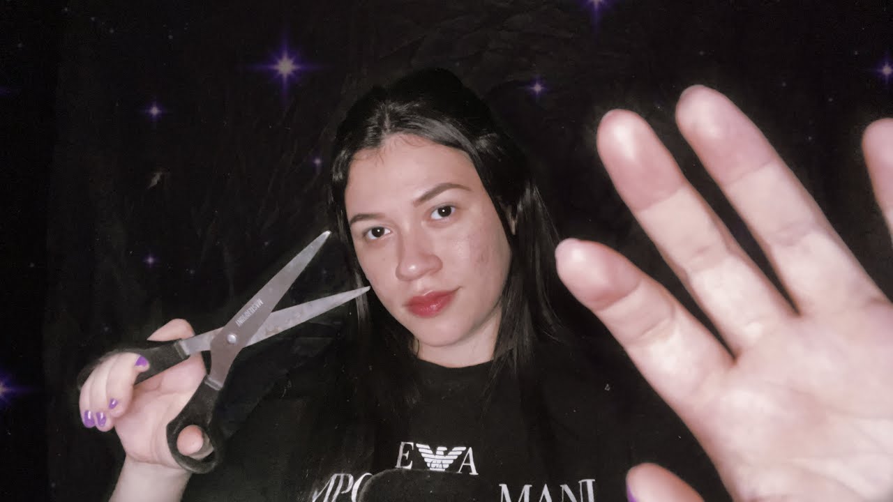 ASMR TIRANDO SUAS ENERGIAS NEGATIVAS COM TESOURA 