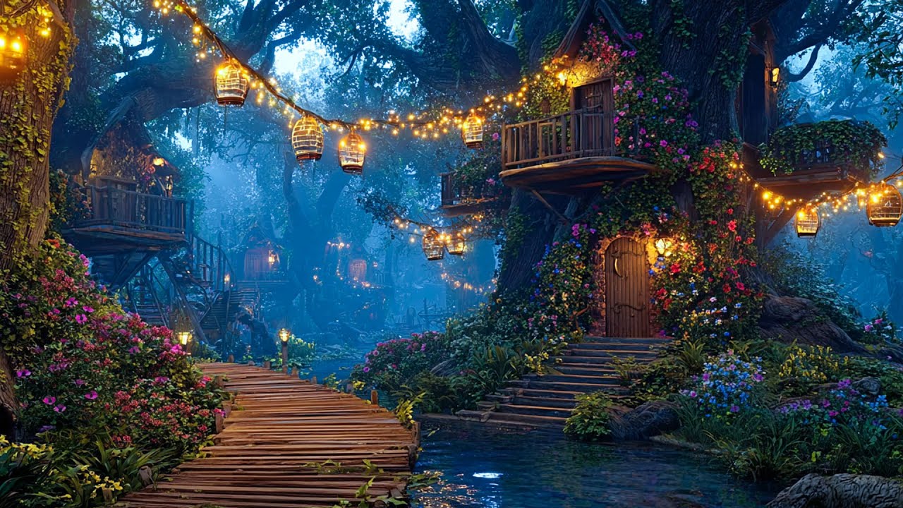 Magic Witchy Fairy Cottage 🔮 | Enchanting Melodies & Exotic Plants Ambience for Relaxation, Healing