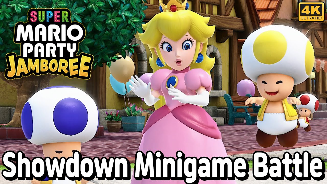 Showdown Minigame Battle Ninji, Mario Donkey Kong, Toadette - Super Mario Party Jamboree ⁴ᴷ Switch